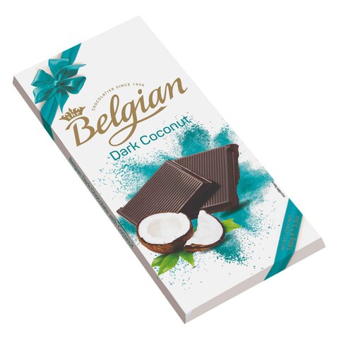 The Belgian Dark Coconut Chocolate Bar 100G